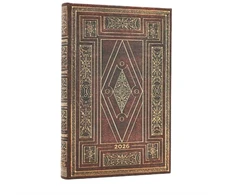 KNYGA paperblanks 2026 First Folio (Shakespeare’s Library) Mini 12-month Horizontal Hardcover Flexi Dayplanner 2026 (Elastic Band Closure)