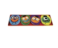 KNYGA Peony Press Staff Pocket Note Set of 4 Mini Pads: School Monsters