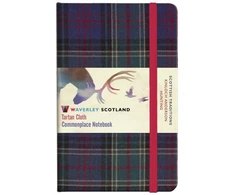 KNYGA POCKET 9CM x 14CM Waverley S.T. (M): Hunting Pocket Genuine Tartan Cloth Commonplace Notebook