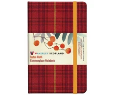 KNYGA POCKET 9CM x 14CM Waverley S.T. (M): Rowanberry Pocket Genuine Tartan Cloth Commonplace Notebook