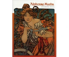 KNYGA Pomegranate Alphonse Mucha Colouring Book