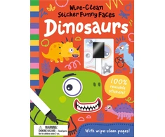 KNYGA Rob Abbott Wipe-Clean Sticker Funny Faces Dinosaurs
