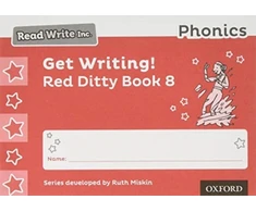 KNYGA Ruth Miskin Read Write Inc. Phonics: Get Writing! Raudona Ditty Book 8 Pack of 10