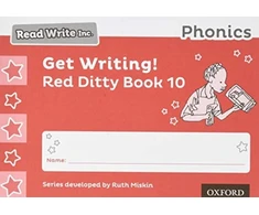 KNYGA Ruth Miskin Read Write Inc. Phonics: Get Writing! Raudona Ditty Book 10 Pack of 10