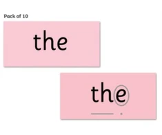 KNYGA Ruth Miskin Read Write Inc. Phonics: Raudona Word Cards Pack of 10