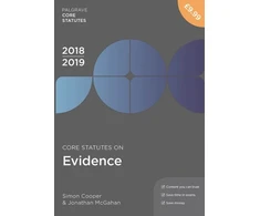 KNYGA Simon Cooper Core Statutes on Evidence 2018-19