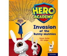 KNYGA Steven Butler Hero Academy: Oxford Level 6, Oranžinis Book Band: Invasion of the Bunny-wunnies