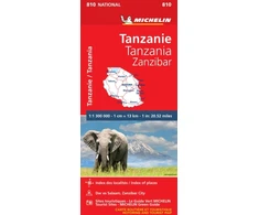 KNYGA Tanzania &amp; Zanzibar - Michelin National Map 810