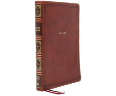 KNYGA Thomas Thomas Nelson KJV Holy Bible: Giant Print Thinline Bible, Brown Leathersoft, Raudona Letter, Comfort Print: King James Version