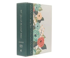 KNYGA Thomas Thomas Nelson KJV Large Print Bible, Journal the Word, Reflect, Journal or Create Art Next to Your Favorite Verses (Žalias Cloth Over Board, Raudona Letter, Comfort Print: King James Version)
