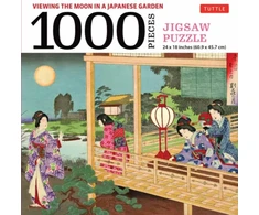 KNYGA Toyohara Chikanobu Viewing the Moon Japanese Garden- 1000 Piece Jigsaw Puzzle