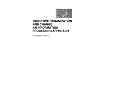 KNYGA Wyer, Jr., R. S. Cognitive Organization and Change