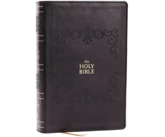 KNYGA Bookshop NKJV Bible: Personal Size Giant Print, Juodas Leathersoft, Holy Bible, Raudona Letter, Comfort Print: New King James Version
