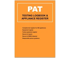 KNYGA Bookshop PAT (Portable Appliance Testing) Logbook
