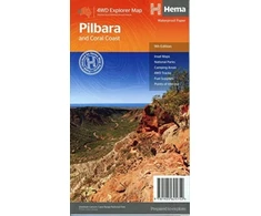 KNYGA Bookshop Pilbara &amp; Coral Coast Map