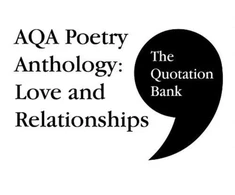 KNYGA Bookshop Quotation Bank: AQA Poetry Anthology - Love and Relationships GCSE Revision and Study Guide for English Literature 9-1