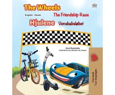 KNYGA Bookshop The Wheels -The Friendship Race (English Danish Bilingual Book for Kids)