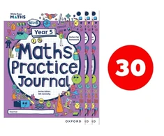 KNYGA Caroline Hamilton Baltas Rose Maths Practice Journals Year 5 Workbooks: Pack of 30