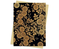 KNYGA Flame Tree Studio Uematsu Hobi: Box Decorated with Chrysanthemums Greeting Card Pack