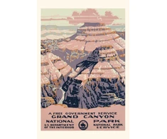 KNYGA Found Image Press Vintage Journal Grand Canyon National Park Travel Poster