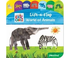 KNYGA I Kids P World of Eric Carle: World of Animals Lift-a-Flap Look and Find