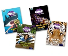 KNYGA Janice Pimm Project X CODE Extra: Žalias Book Band, Oxford Level 5: Jungle Trail and Shark Dive, Mixed Pack of 4
