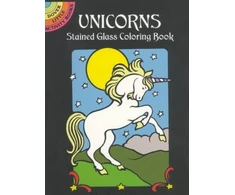 KNYGA Marty Noble Unicorns Stained Glass Colouring Book