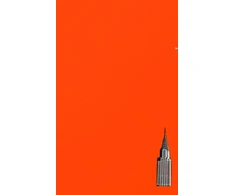 KNYGA Michaelhuhn NYC Chrysler building bright oranžinis grid style page notepad $ir Michael limited edition