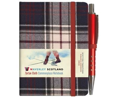 KNYGA MINI &amp; PEN 10.5CM x 7CM Waverley S.T. (S): Dress Mini with Pen Pocket Genuine Tartan Cloth Commonplace Notebook