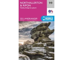 KNYGA Ordnance Survey Northallerton &amp; Ripon, Pateley Bridge &amp; Leyburn