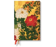 KNYGA paperblanks Natsu (Rinpa Florals) Mini 12-month Horizontal Softcover Flexi Dayplanner 2025 (Elastic Band Closure)