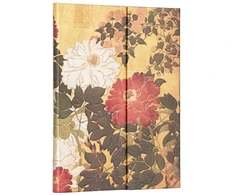 KNYGA paperblanks Natsu (Rinpa Florals) Ultra Lined Hardback Journal (Wrap Closure)