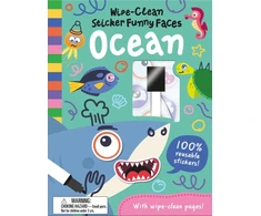 KNYGA Rob Abbott Wipe-Clean Sticker Funny Faces Ocean