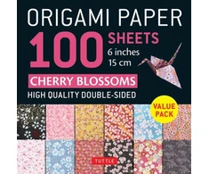 KNYGA Tuttle Tuttle Studio Origami Paper 100 Sheets Cherry Blossoms 6" (15 cm)