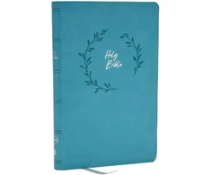 KNYGA Zondervan NKJV Holy Bible, Value Ultra Thinline, Teal Leathersoft, Raudona Letter, Comfort Print