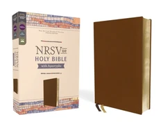 KNYGA Zondervan Publishing NRSVue, Holy Bible with Apocrypha, Leathersoft, Brown, Comfort Print