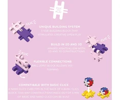 Clics toys Statybiniai kaladėlės „Nano Clics“ – „Fantasy Builders“ – 250 elementų (NC005)
