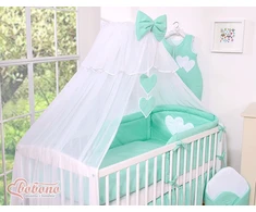 Užuolaidinė tinklelis nuo uodų Hanging Hearts mėtų spalvos