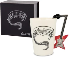 Froster Elegantiška muzikinio instrumento formos puodelis, muzikos mylėtojams