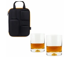 Froster Nešiojamas whisky rinkinys su 2 taurėmis ir buteliui, elegantiškas