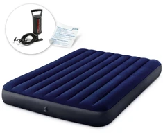 Pripučiamas čiužinys 203x152x25 cm su stūmokliniu pompa INTEX 64759