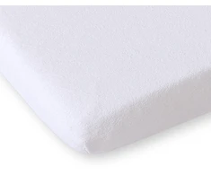 Įtemptas frotinis paklotėlis kūdikių lovytei 120x60 cm baltas