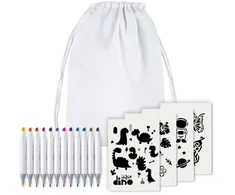Purškiamų tekstilinių flomasterių rinkinys AIRBRUSH TEXTIL SET, Jolly