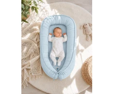 Kūdikių lizdas dvipusis My Sweet Baby Premium Cocoon mėlynas