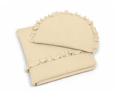 Kūdikių patalynės komplektas My Sweet Baby MUSLIN su raukšleliu - 2 vnt - kreminis