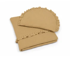 Kūdikių patalynės komplektas My Sweet Baby MUSLIN su raukiniais - kupranugaris