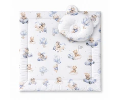 Kūdikių patalynės komplektas su meškiuku My Sweet Baby - 2vnt - mėlynas