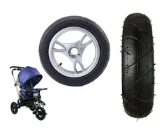 Lean Cars Priekinis plastikinis ratas su gumine padanga PRO 700