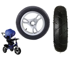 Lean Cars Priekinis plastikinis ratas su gumine padanga PRO600