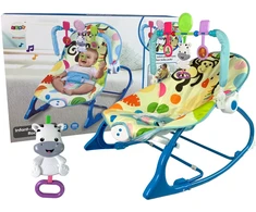 Lean Toys 2-in-1 sūpuoklės-kėdutė su zebru